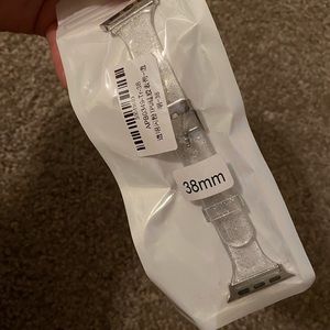 CLEAR GLITTER APPLE WATCH BAND